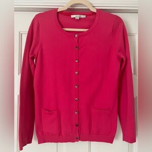 Boden Favorite Cardigan, Hot Pink, size 6.